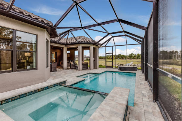 istock Enclosed Pool area of Florida home 1249280681