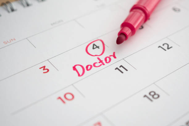 istock important doctor appointment schedule write on white calendar page date close up 1249282992