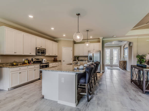 istock Newly built kitchen in showcase home 1249283172