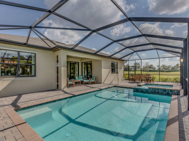istock Enclosed pool area in Florida 1249284649