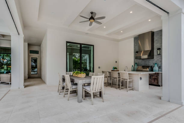 istock Huge back patio of Florida mansion 1249284682