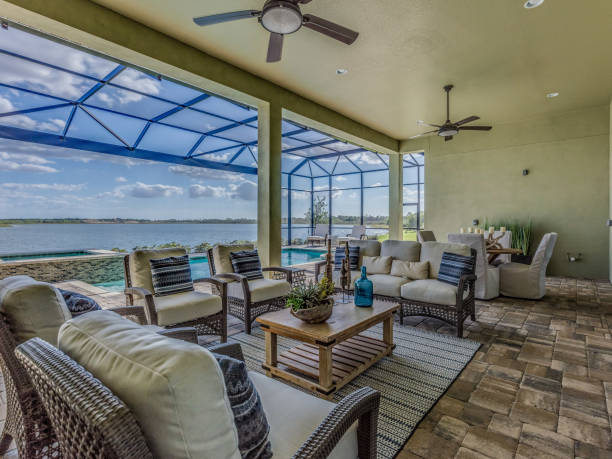 istock Large covered patio with plenty of seating for a party 1249285313