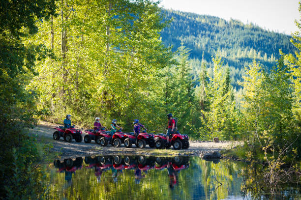 istock Friends on an ATV adventure during a mountain holiday 1249286087
