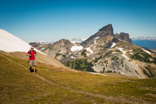 istock Solo hiking adventure in the mountains 1249287264