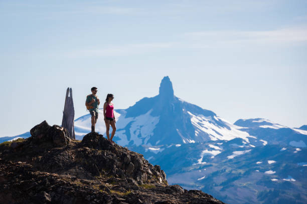 istock Couple enjoying a hike on a summer honeymoon 1249287345