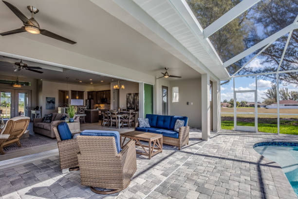 istock Outdoor living area poolside 1249289162