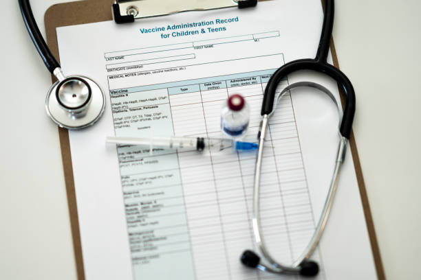 istock Vaccine Administration Records on a clipboard 1249292205