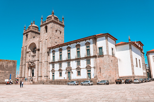 Porto/Portugal - 05-31-2017: Porto Cathedral, Sé do Porto old historic church in the old center of Porto.