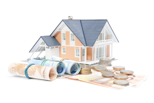 Home finances, building savings and realty financing (investments) concept.