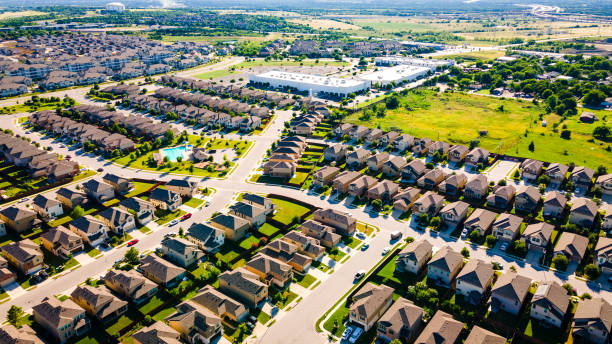 istock Real Estate Suburb into the sunset 1249305302