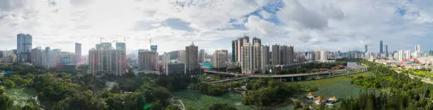 Photo of Aerial panorama view of shenzhen city,China