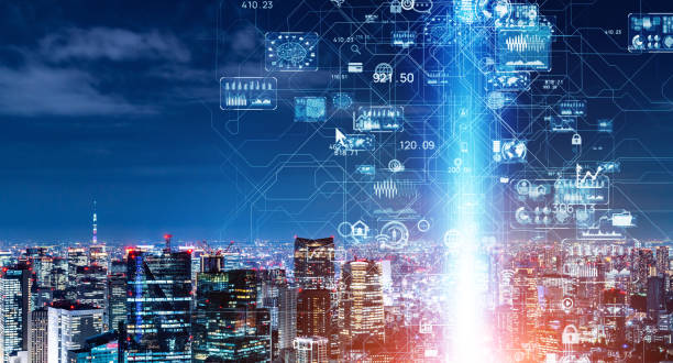 istock Smart city and communication network concept. 5G. IoT (Internet of Things). Telecommunication. 1249306160