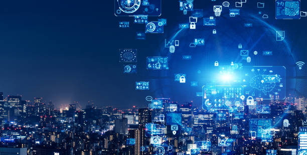 istock Smart city and communication network concept. 5G. IoT (Internet of Things). Telecommunication. 1249307318