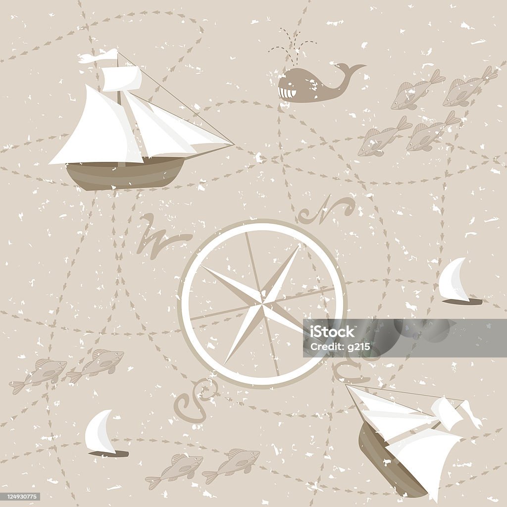 Abstract Map. Simple Hd Abstract Map Stock Illustration - Download Image Now - Chart, Sailing ...