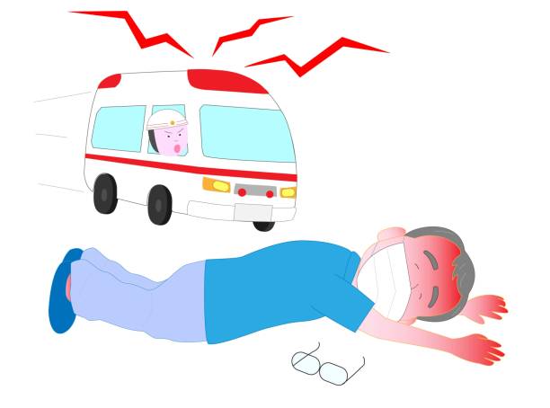 의료 업무 - stroke epilepsy heart attack patient stock illustrations