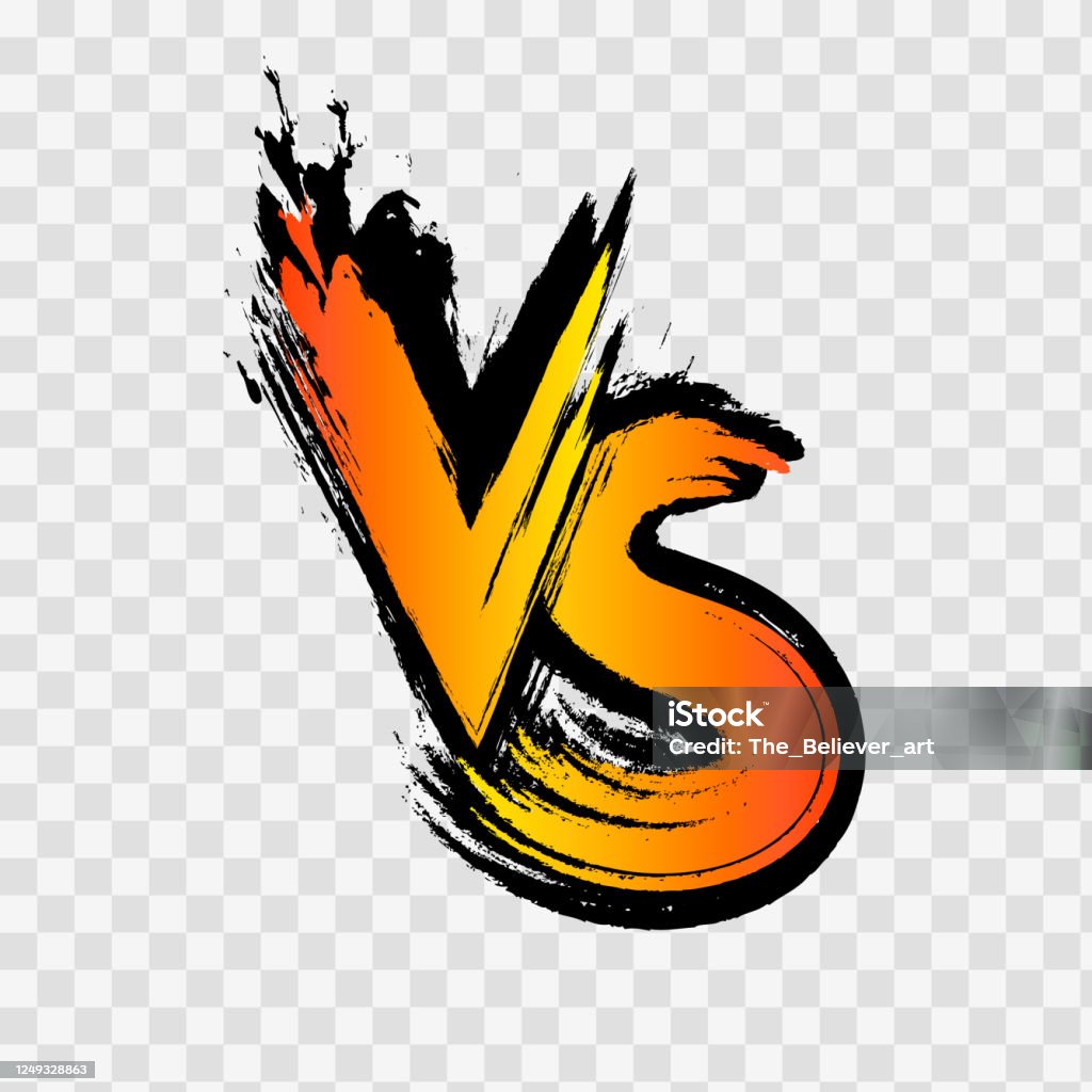 Vs Versus Letter Logo Vs Letters On Transparent Background Vector ...