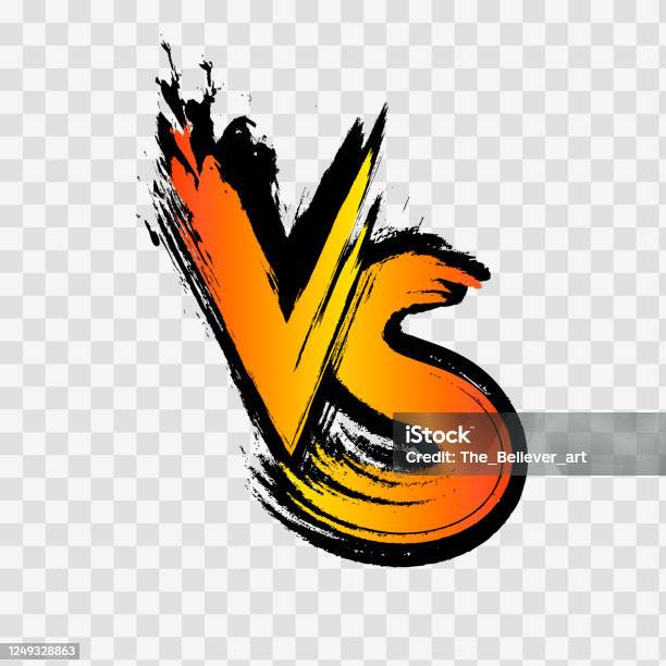 Vs Versus Letter Logo Vs Letters On Transparent Background Vector  Illustration Of Competition Confrontation Stock Illustration - Download  Image Now - iStock