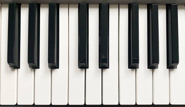 istock Piano synthesizer keys music background 1249334201