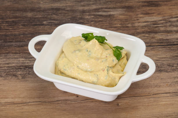istock Hummus snack with olive oil 1249334506