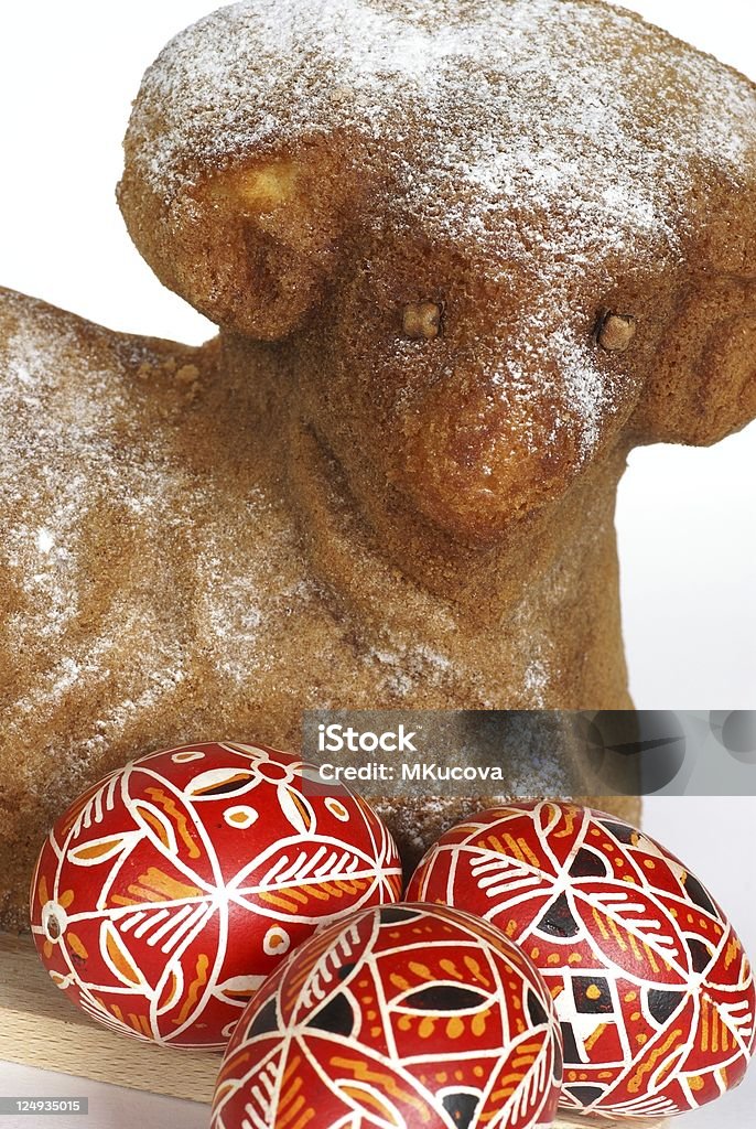 Easter cake Easter traditional food - sweet cake, lamb. Czech traditions. Animal Stock Photo