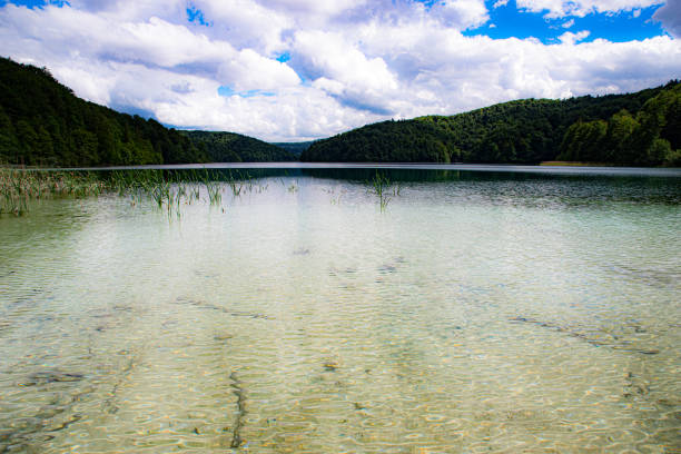 Bacina lakes, Croatia, aerial view