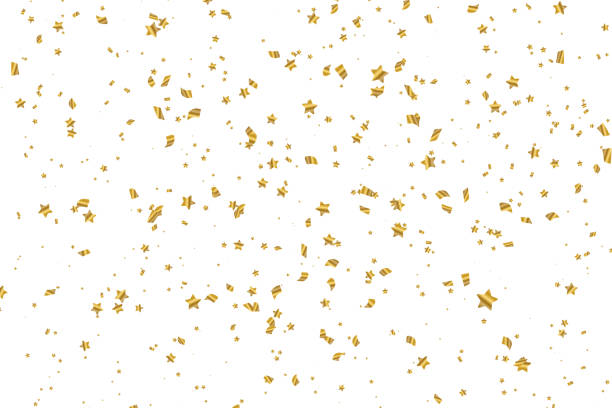 istock Falling golden star. Cloud of stars isolated on transparent background. Vector illustration 1249350881