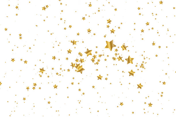 istock Falling golden star. Cloud of stars isolated on transparent background. Vector illustration 1249350885