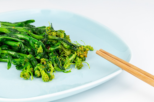 Chinese Food: Fried Brassica flower
