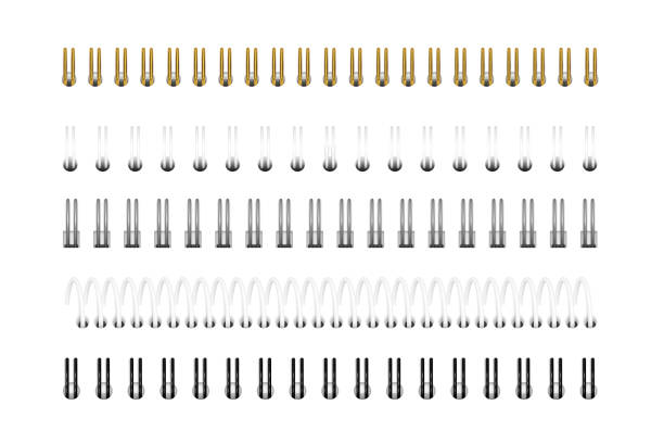 ノート、カレンダー、ドローイングアルバムのためのスパイラル - note pad notebook ring binder letter点のイラスト素材／クリップアート素材／マンガ素材／アイコン素材