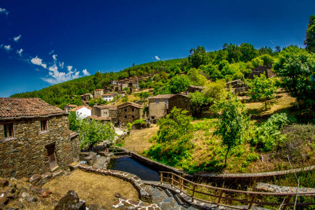 Candal Schist Village in Portugal Schist Village (Aldeias do Xisto) of the Serra da Lousã, in the center of Portugal, where the houses are restored and well preserved for tourists schist stock pictures, royalty-free photos & images