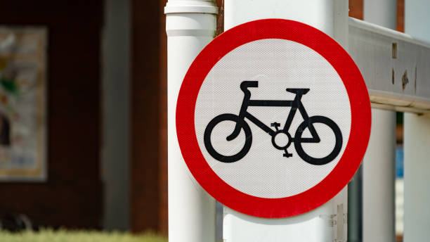 istock Bicycle lane sign in UK 1249358927
