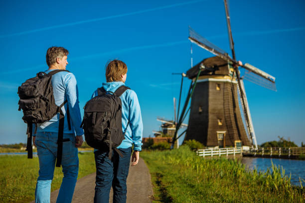 istock A Dutch father and schoolboy at a traditional windmill 1249359669