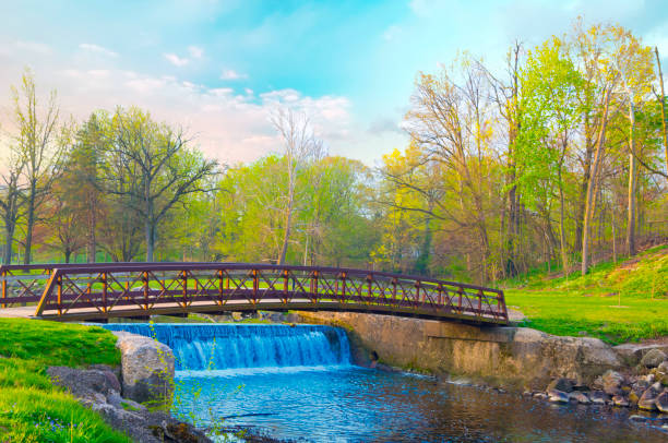 Boulder Bridge landmark found in Rock Creek Park in Washington DC.