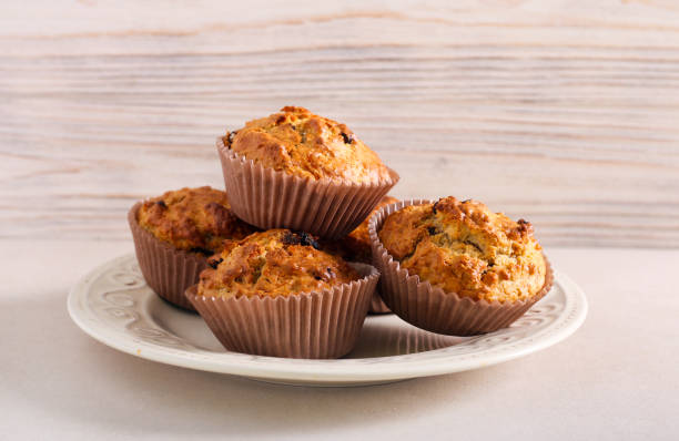 istock Bran and raisin muffins served 1249366661