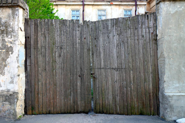 istock Old vintage wooden gate 1249369663