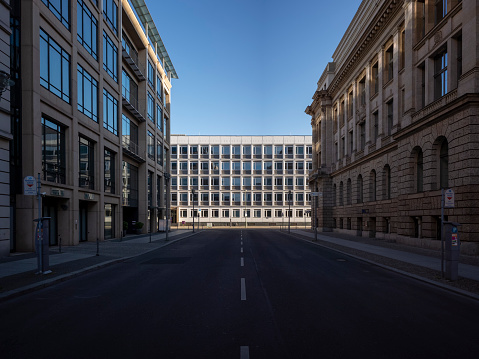 deserted street in Berlin