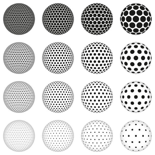 Dotted sphere vector art illustration