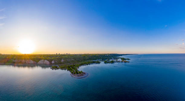 istock Aerial Bluffers Park - Cliff Park panoramic view,  Scarborough, Canada 1249372272