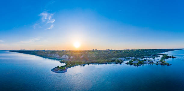 istock Aerial Bluffers Park - Cliff Park panoramic view,  Scarborough, Canada 1249373141