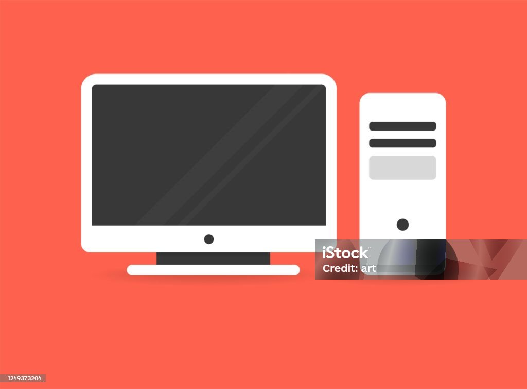 Vector Desktop Case Desktop Computer Case Vector Illustration Stock Illustration - Download ...