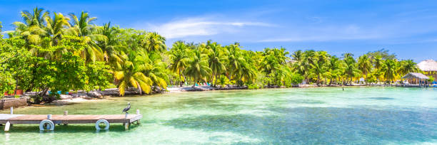 istock Belize, a tropical paradise in Central America. Web banner panoramic view. 1249373413