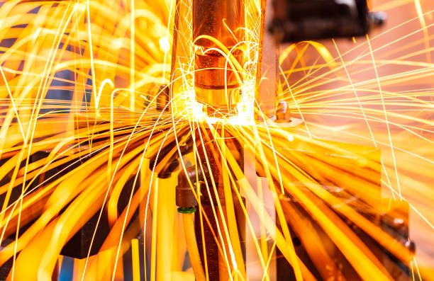 istock Spot machine is welding nut to automotive part 1249374739
