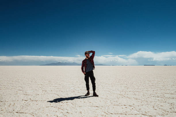 istock Alone man at Salar de Uyuni, Bolivia 1249377313