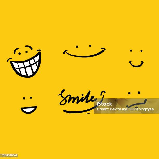 Handzeichnung Doodle Lächeln Illustration Vektor Isolierten Hintergrund Stock Vektor Art und mehr Bilder von Dem menschlichen Gesicht ähnliches Smiley-Symbol
