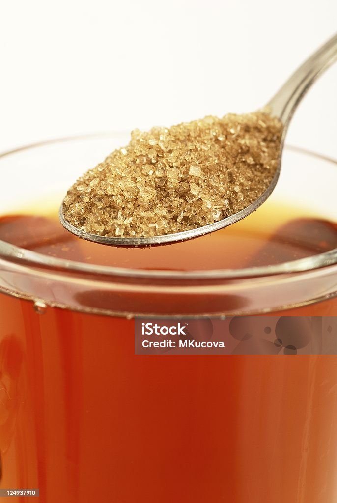 Tee und braunem Zucker - Lizenzfrei Braun Stock-Foto