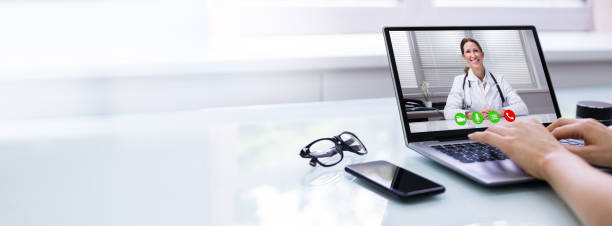 istock Online Video Conference Call With Doctor 1249379703