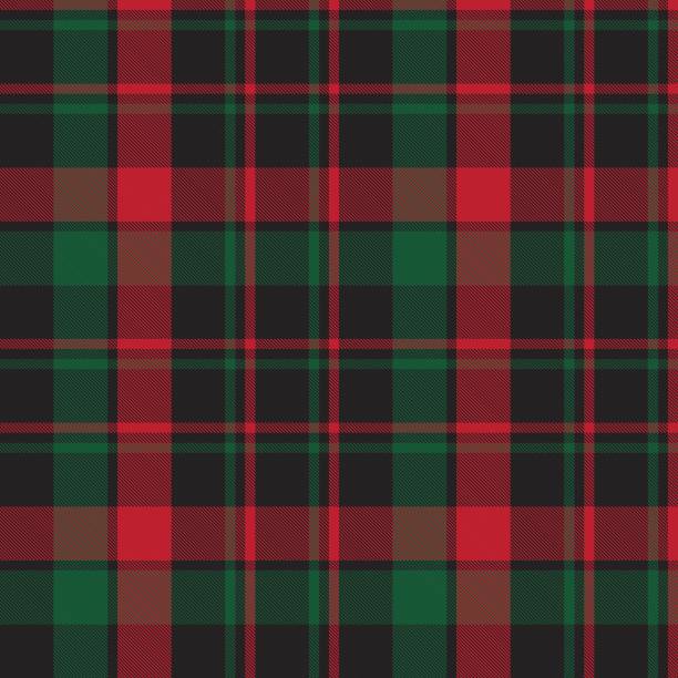 ilustrações, clipart, desenhos animados e ícones de padrão sem emendas de tartan xadrez de natal - plaid textile christmas pattern