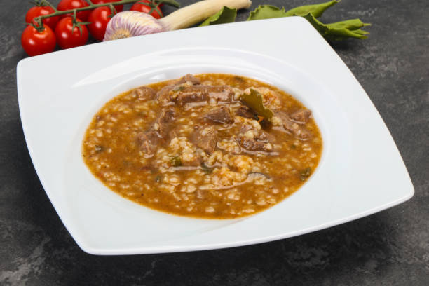 istock Caucasian Kharcho soup with beef meat 1249384156