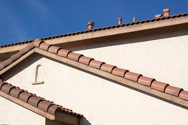 istock Stucco Home Dramatic Roof Lines 124938676