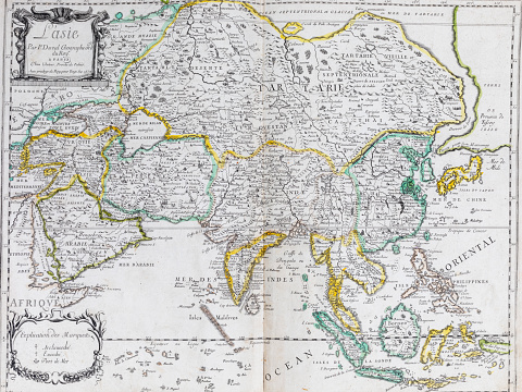 Victorian era map of Central America originally published in 1880